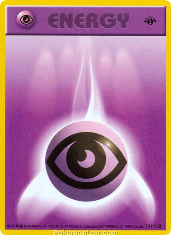 1999 Pokemon Trading Card Game Base Price List 101 Psychic Energy