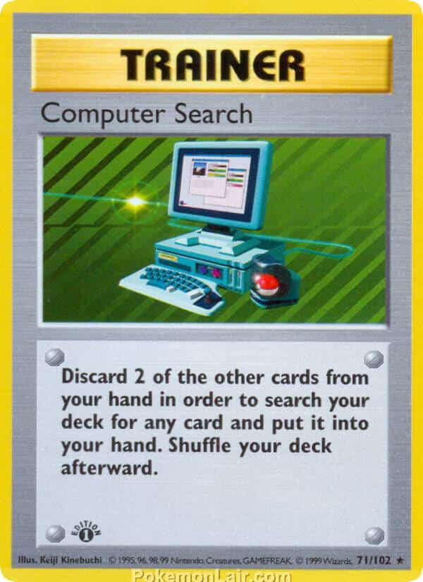 1999 Pokemon Trading Card Game Base Price List 71 Computer Search