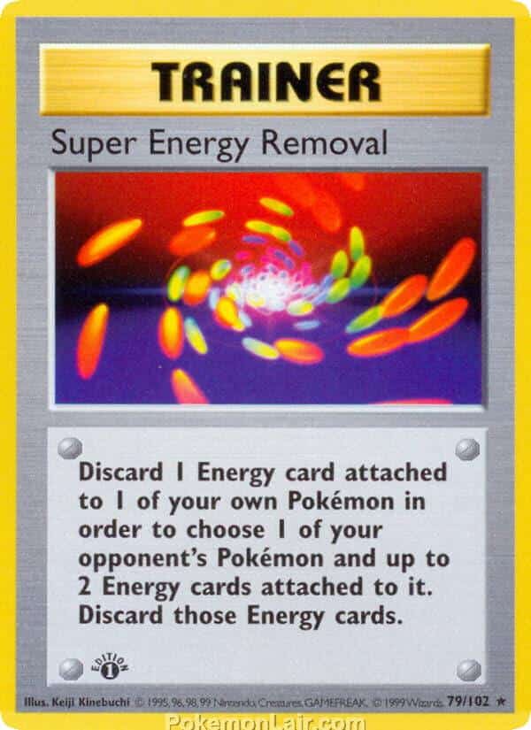 1999 Pokemon Trading Card Game Base Price List 79 Super Energy Removal