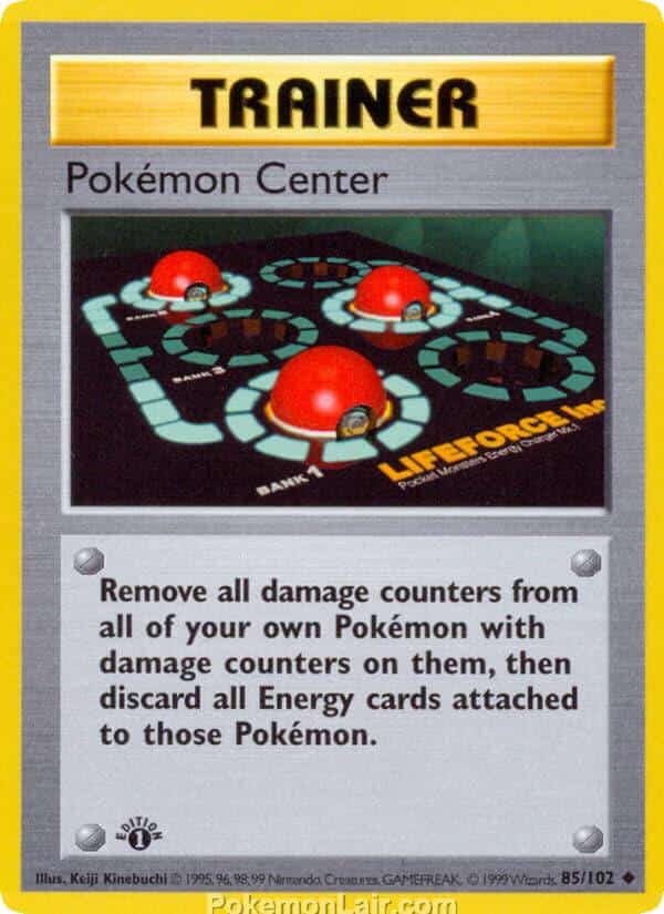 1999 Pokemon Trading Card Game Base Price List 85 Pokemon Center