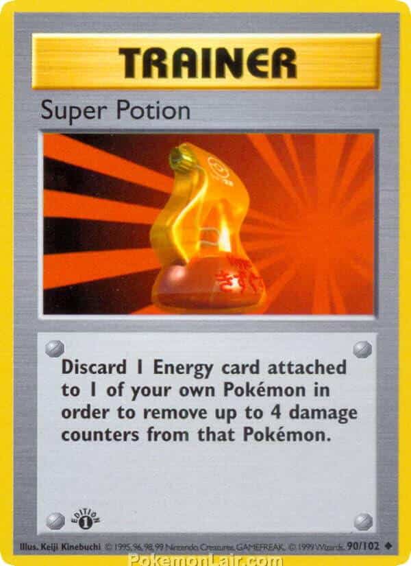 1999 Pokemon Trading Card Game Base Price List 90 Super Potion