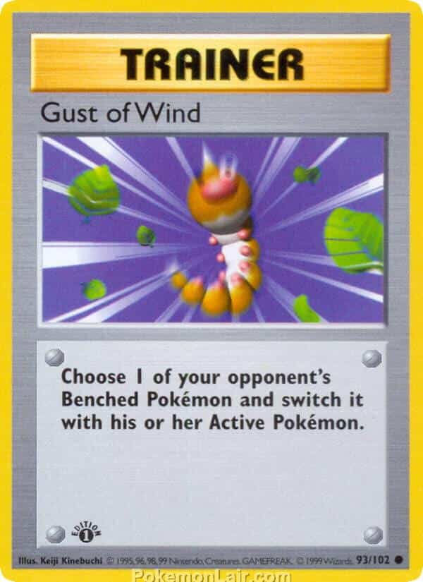 1999 Pokemon Trading Card Game Base Price List 93 Gust of Wind