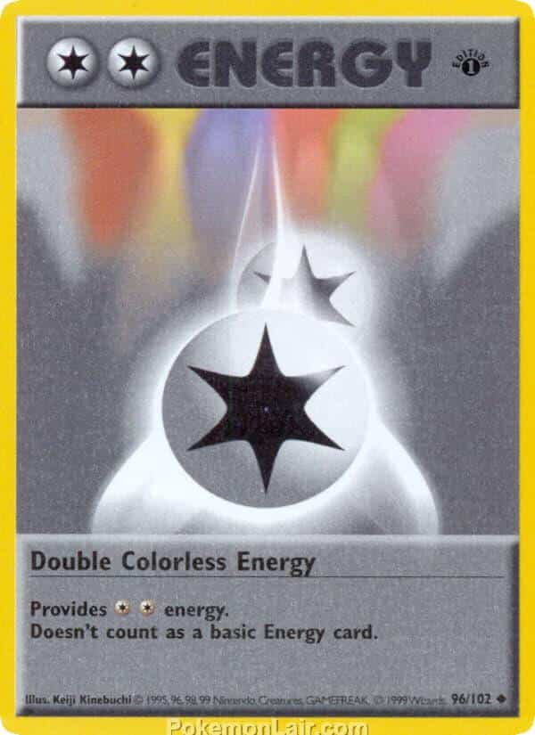 1999 Pokemon Trading Card Game Base Price List 96 Double Colorless Energy