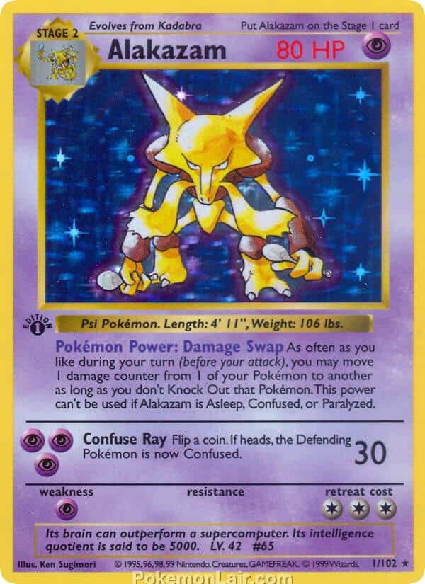 1999 Pokémon TCG Base Set - 1 - Aalakazam