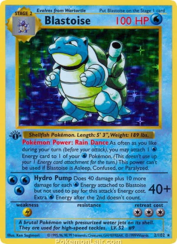 1999 Pokémon TCG Base Set - 2 - Blastoise