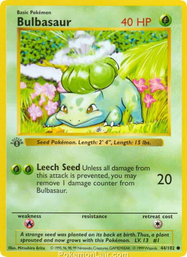 1999 Pokémon TCGe Base Set - 44 - Bulbasaur