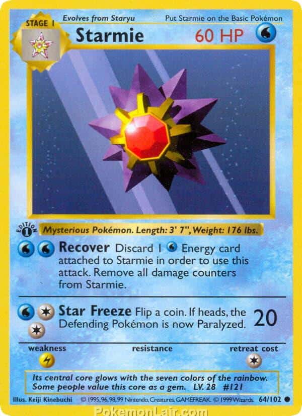 1999 Pokémon TCG Base Set - 64 - Starmie