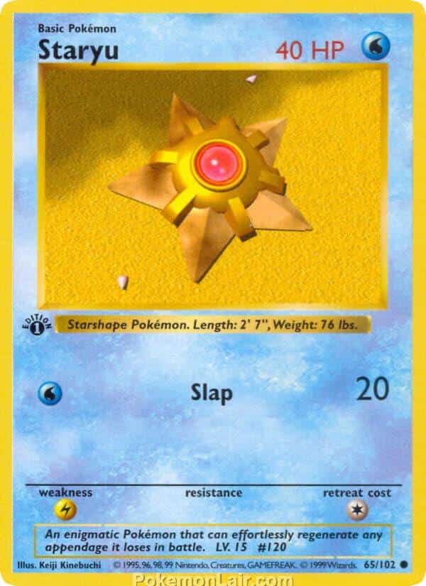 1999 Pokémon TCG Base Set - 65 - Staryu