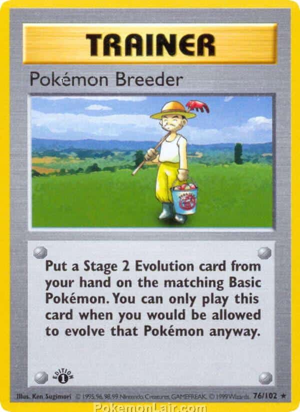 1999 Pokémon TCG Base Set - 76 - Pokémon Breeder