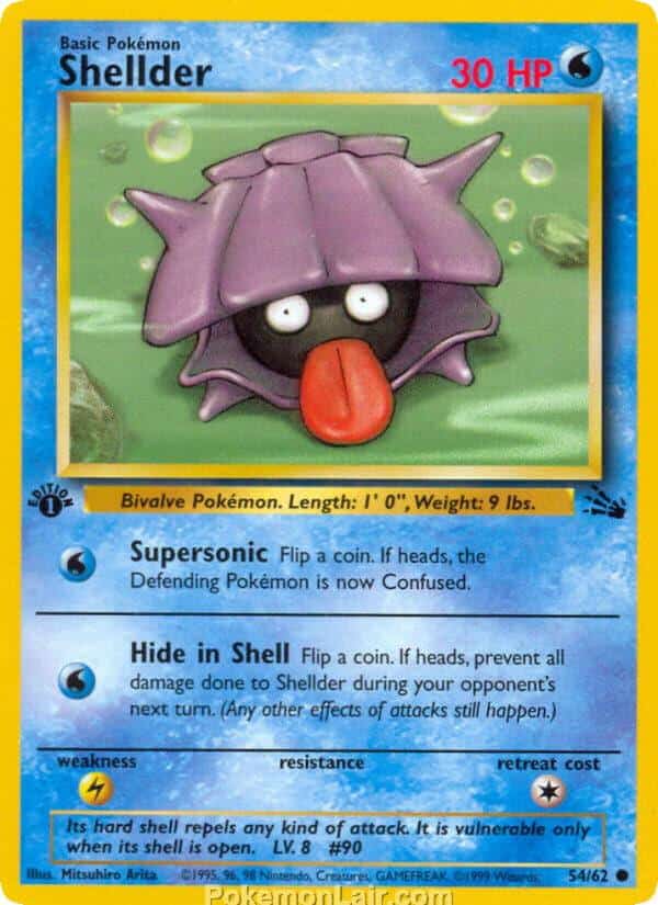 1999 Pokémon TCG Fossil Set - 54 - Shellder