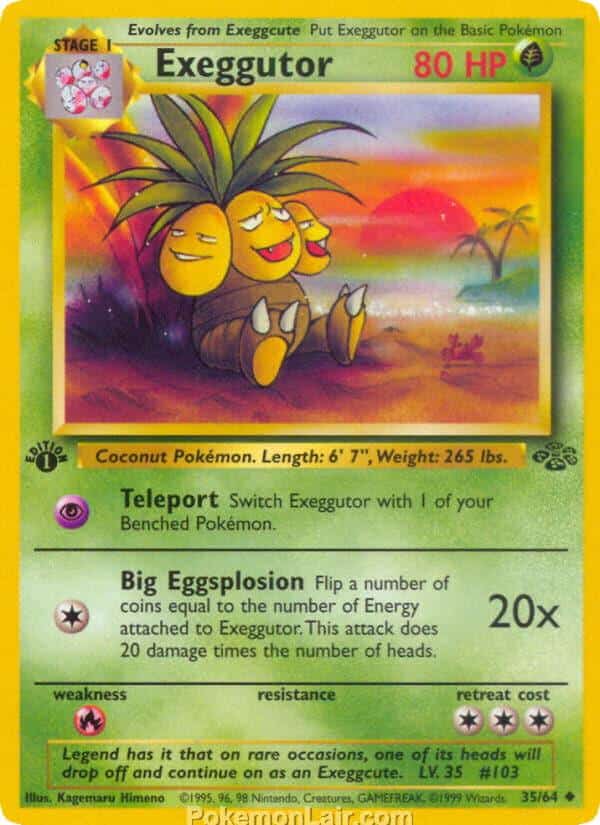 1999 Pokemon Trading Card Game Jungle Price List 35 Exeggutor