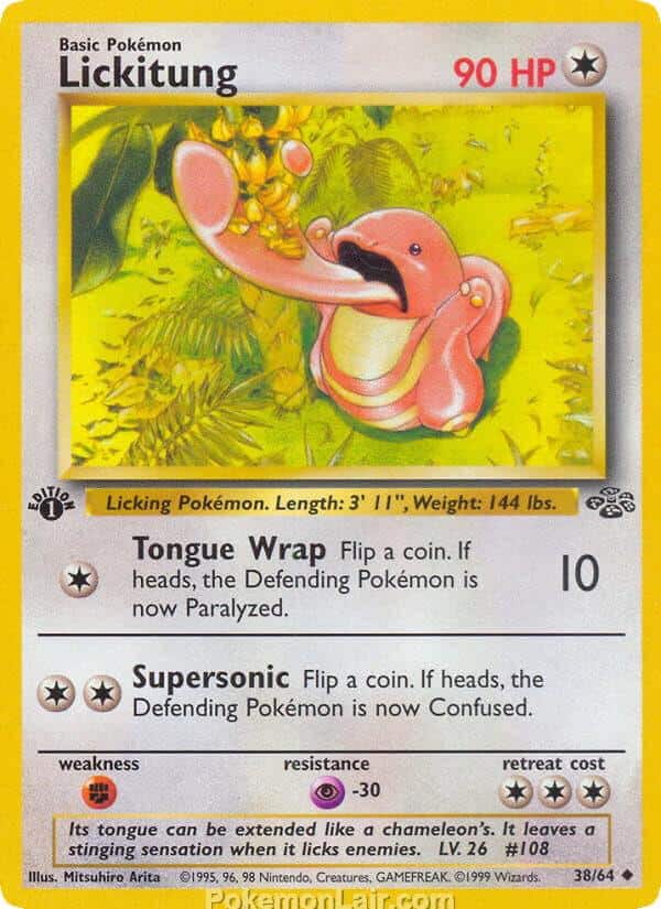 1999 Pokemon Trading Card Game Jungle Price List 38 Lickitung