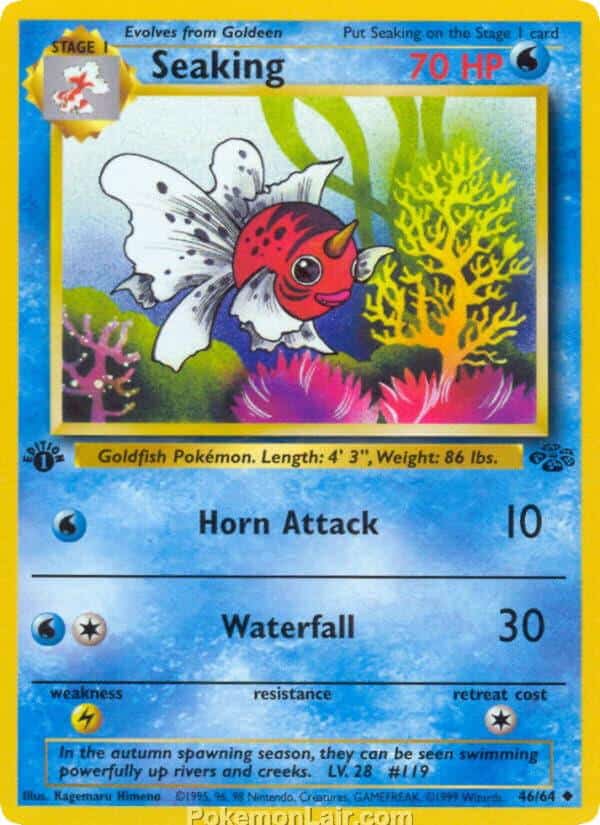 1999 Pokemon Trading Card Game Jungle Price List 46 Seaking