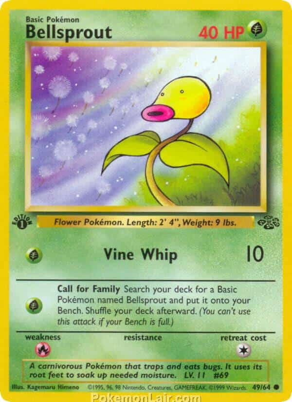 1999 Pokemon Trading Card Game Jungle Price List 49 Bellsprout