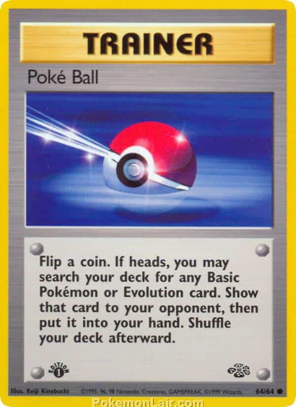 1999 Pokemon Trading Card Game Jungle Price List 64 Poke Ball