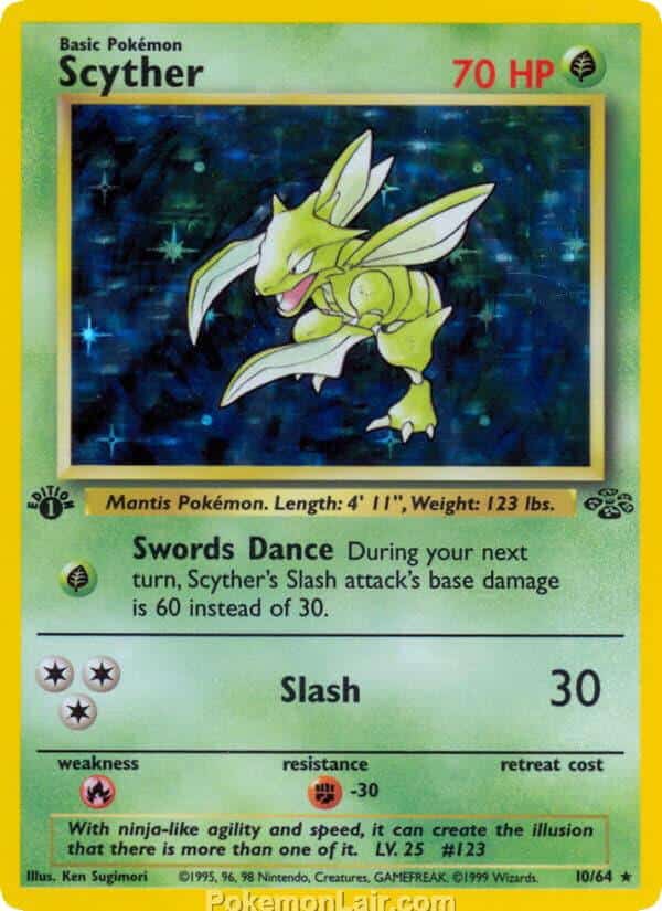 1999 Pokémon TCG Jungle Set - 10 - Scyther