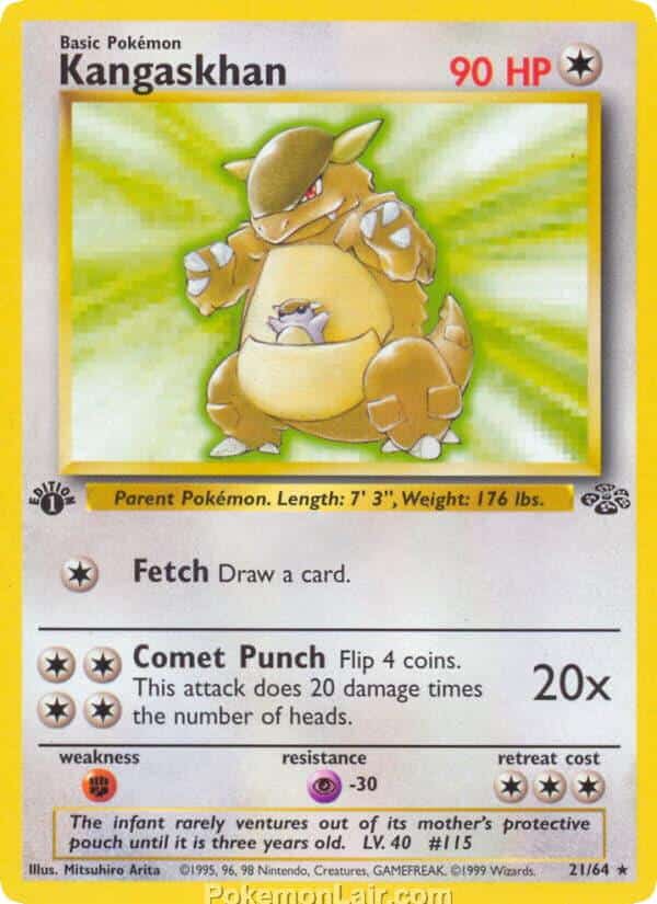 1999 Pokémon TCG Jungle Set - 21 - Kangaskhan