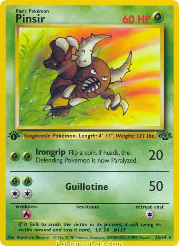 1999 Pokémon TCG Jungle Set - 25 - Pinsir