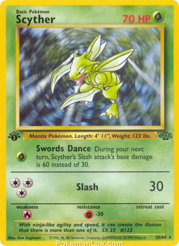 1999 Pokémon TCG Jungle Set - 26 - Scyther