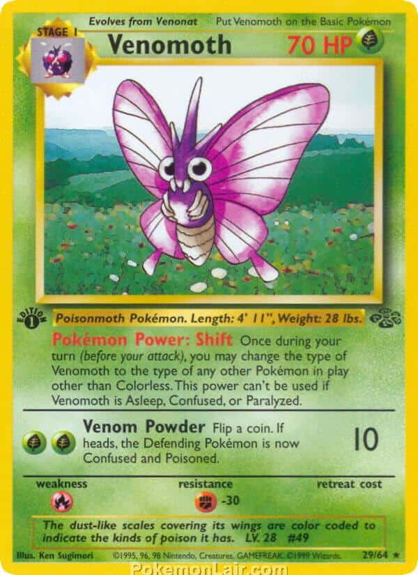 1999 Pokémon TCG Jungle Set - 29 - Venomoth