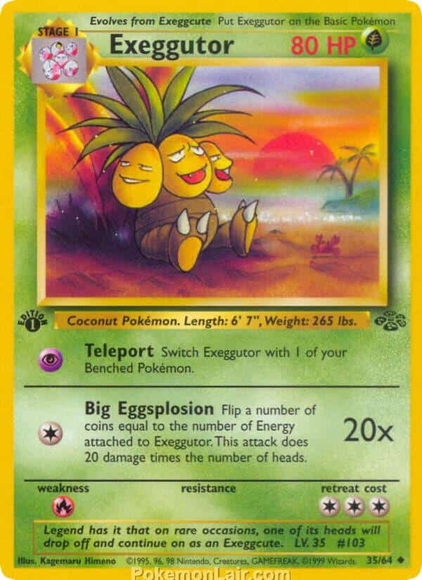 1999 Pokémon TCG Jungle Set - 35 - Exeggutor