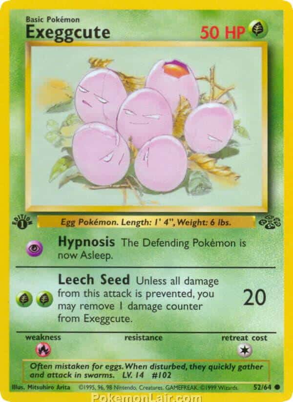 1999 Pokémon TCG Jungle Set - 52 - Exeggcute