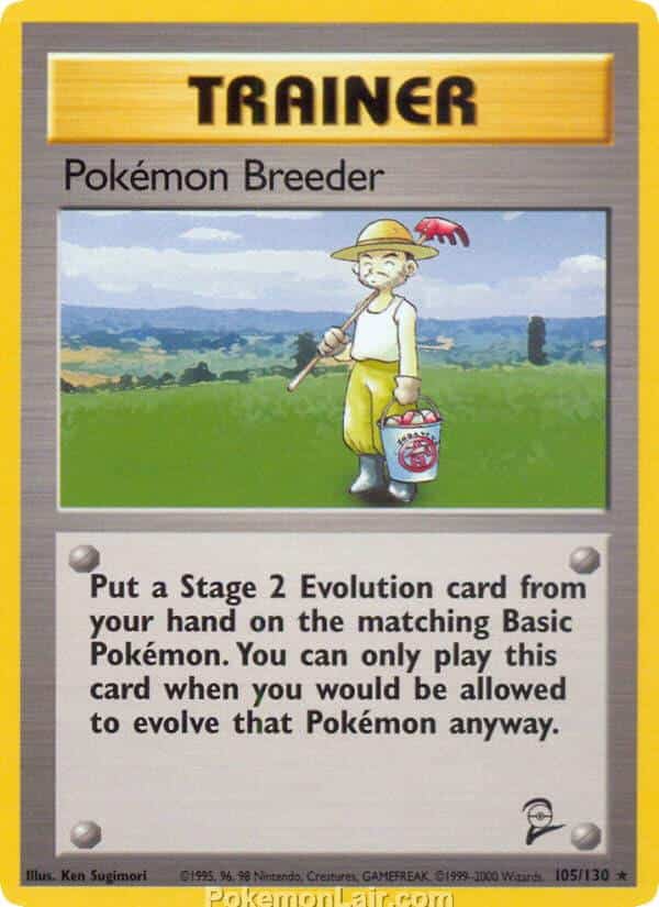 2000 Pokemon Trading Card Game Base 2 Price List 105 Pokemon Breeder