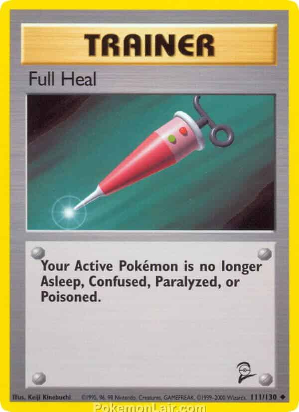 2000 Pokemon Trading Card Game Base 2 Price List 111 Full Heal