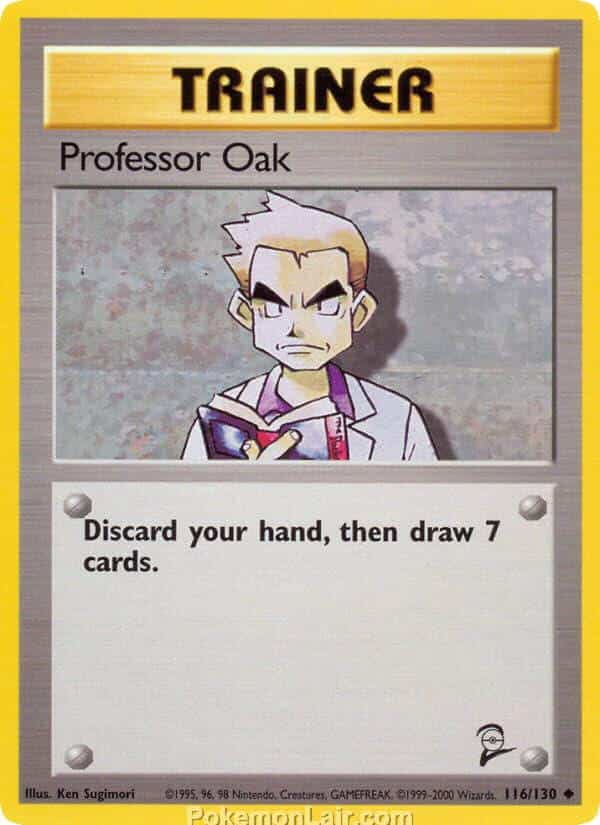 2000 Pokemon Trading Card Game Base 2 Price List 116 Professor Oak