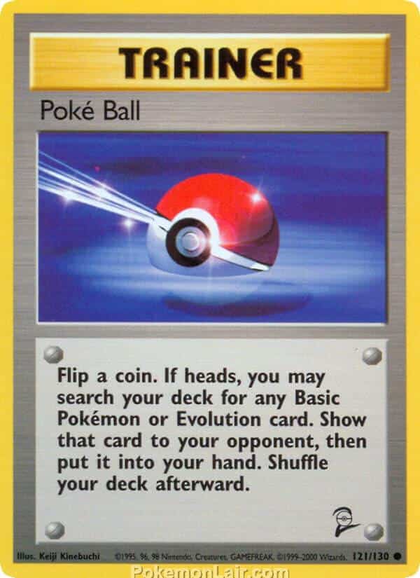 2000 Pokemon Trading Card Game Base 2 Price List 121 Poke Ball