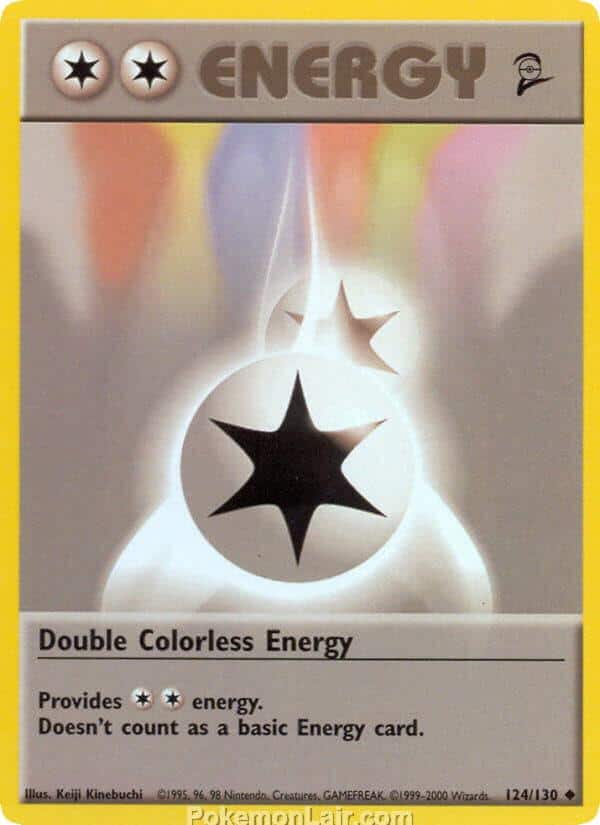 2000 Pokemon Trading Card Game Base 2 Price List 124 Double Colorless Energy