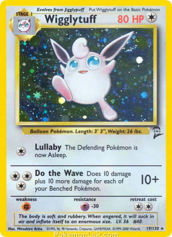 2000 Pokemon Trading Card Game Base 2 Price List 19 Wigglytuff