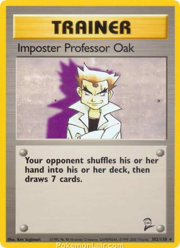 2000 Pokémon TCG Base 2 Set - 102 - Imposter Professor Oak