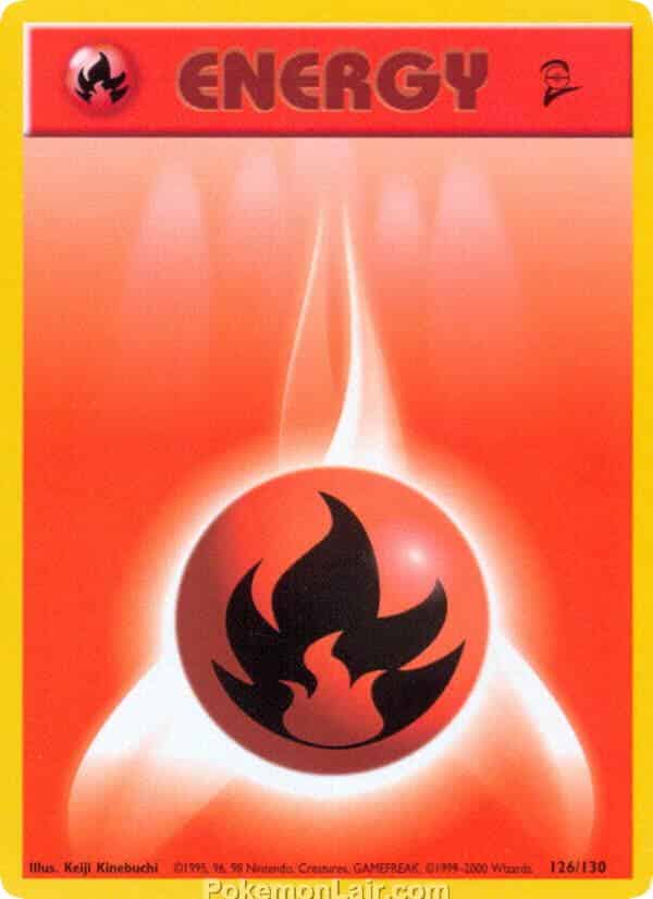 2000 Pokémon TCG Base 2 Set - 126 - Fire Energy