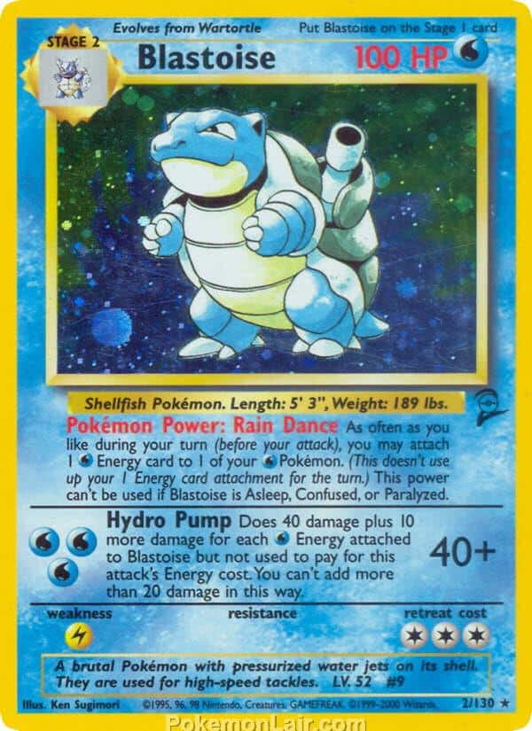 2000 Pokémon TCG Base 2 Set - 2 - Blastoise