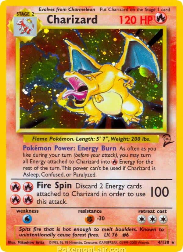 2000 Pokémon TCG Base 2 Set - 4 - Charizard