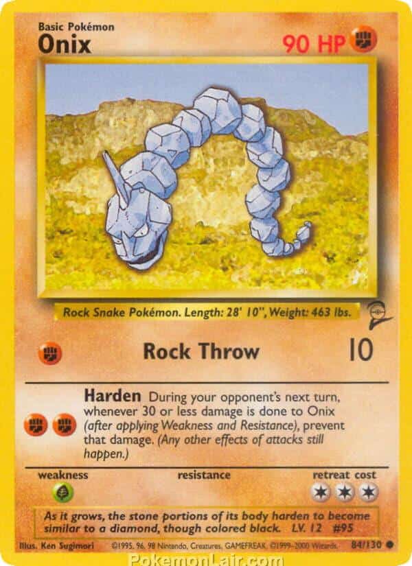 2000 Pokémon TCG Base 2 Set - 84 - Onix