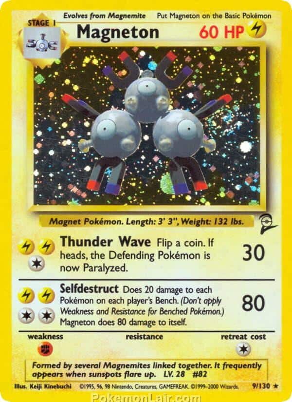 2000 Pokémon TCG Base 2 Set - 9 - Magneton