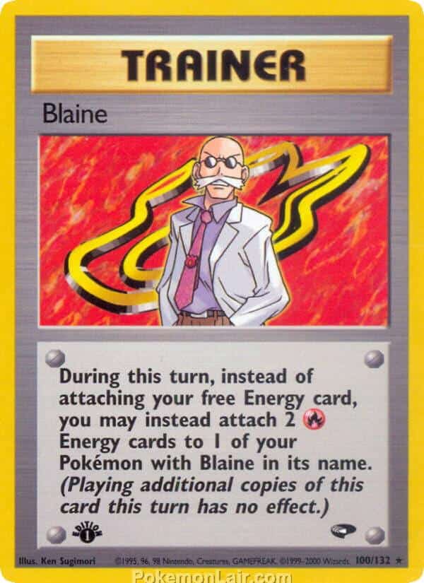 2000 Pokemon Trading Card Game Gym Challenge Price List 100 Blaine