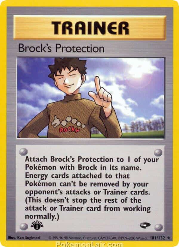 2000 Pokemon Trading Card Game Gym Challenge Price List 101 Brocks Protection