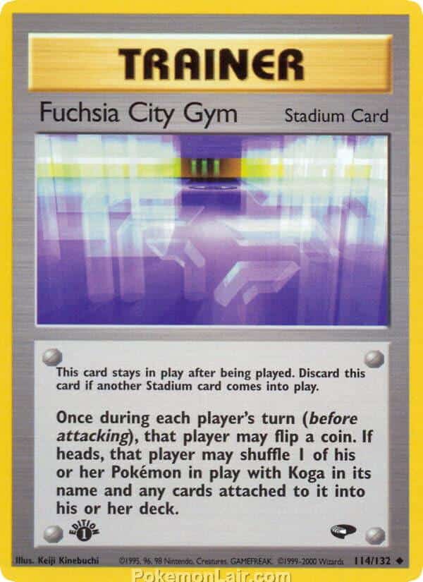 2000 Pokemon Trading Card Game Gym Challenge Price List 114 Fuchsia City Gym