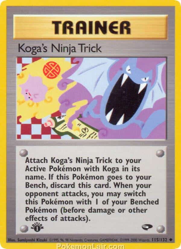 2000 Pokemon Trading Card Game Gym Challenge Price List 115 Kogas Ninja Trick