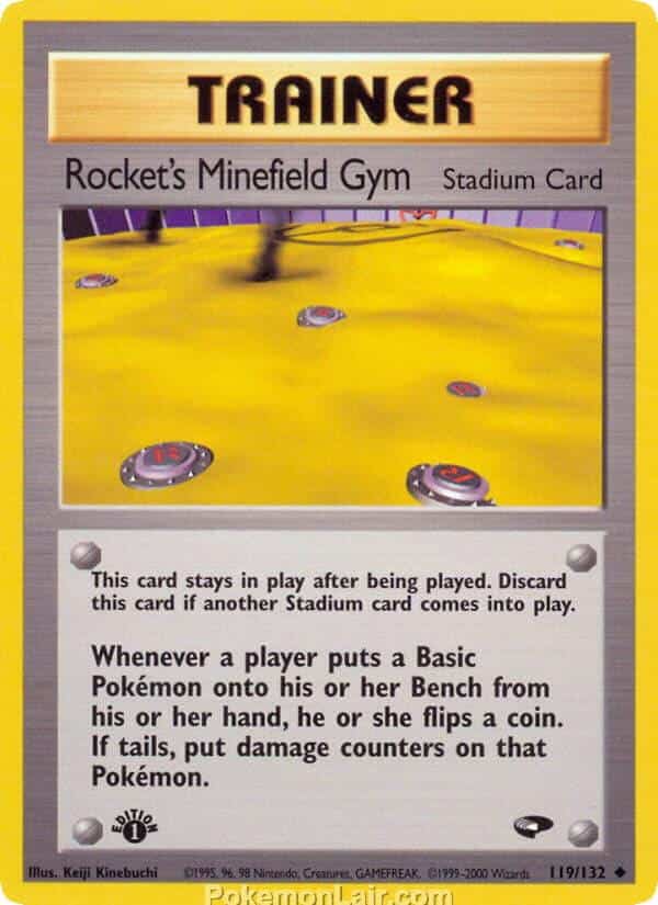 2000 Pokemon Trading Card Game Gym Challenge Price List 119 Rockets Minefield Gym