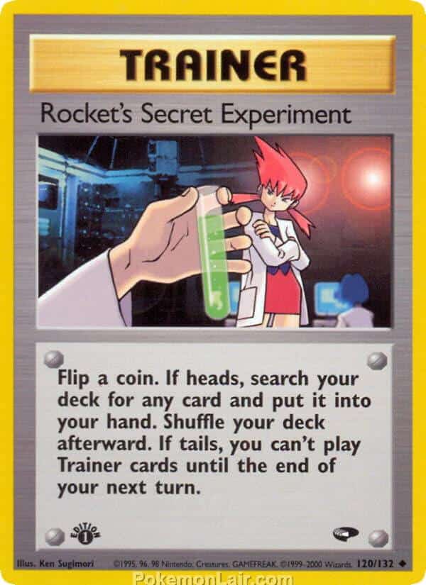 2000 Pokemon Trading Card Game Gym Challenge Price List 120 Rockets Secret Experiment