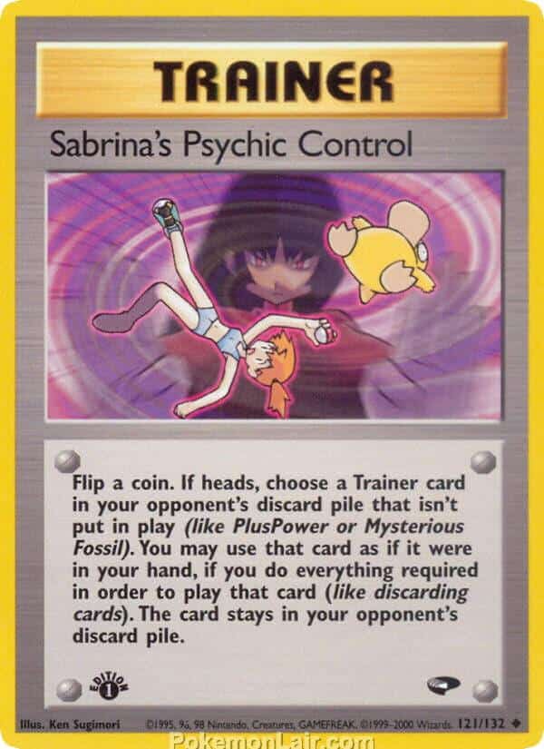 2000 Pokemon Trading Card Game Gym Challenge Price List 121 Sabrinas Psychic Control