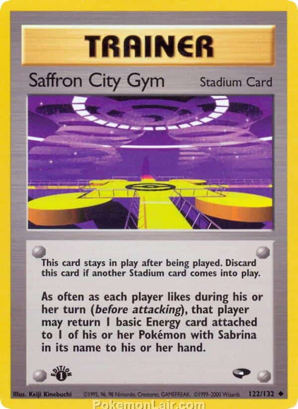 2000 Pokemon Trading Card Game Gym Challenge Price List 122 Saffron City Gym