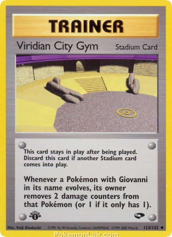 2000 Pokemon Trading Card Game Gym Challenge Price List 123 Viridian City Gym