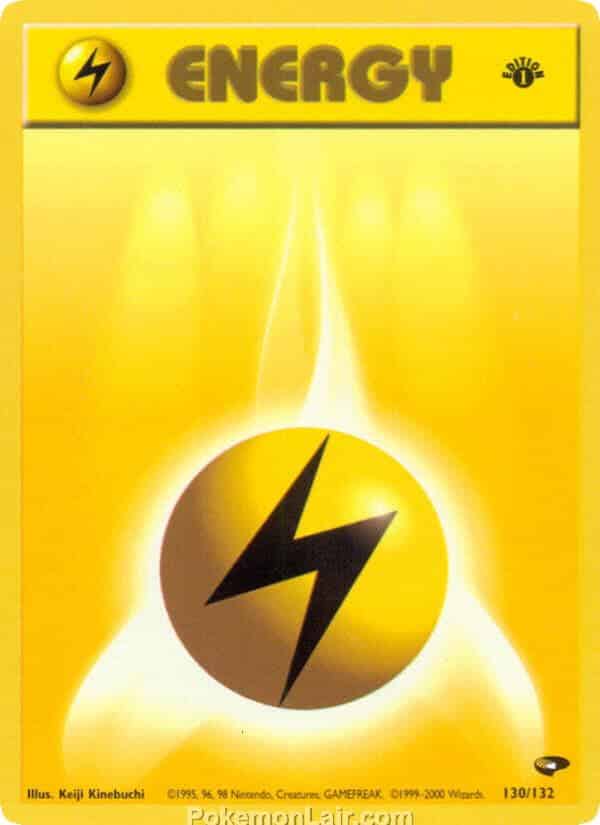 2000 Pokemon Trading Card Game Gym Challenge Price List 130 Lightning Energy