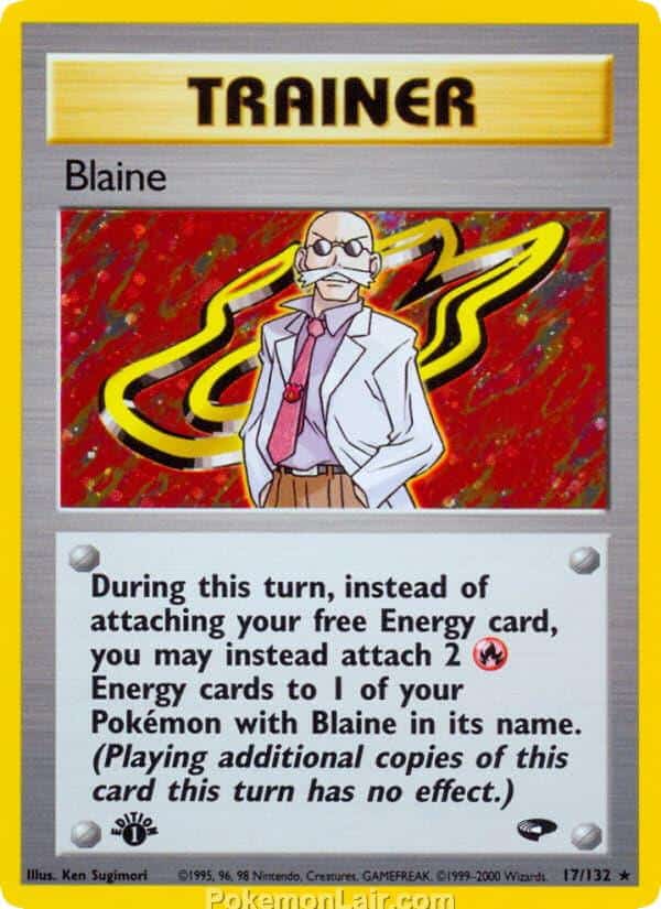 2000 Pokemon Trading Card Game Gym Challenge Price List 17 Blaine