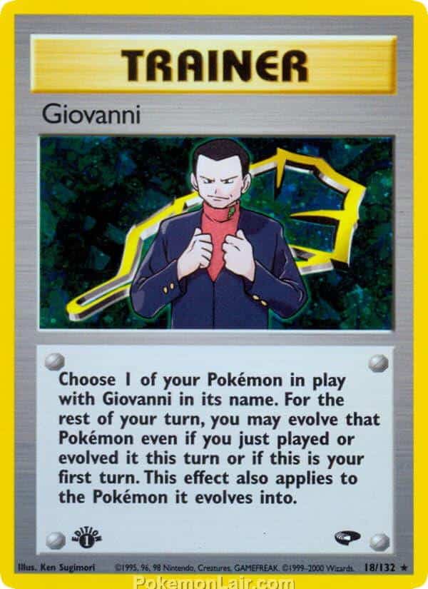 2000 Pokemon Trading Card Game Gym Challenge Price List 18 Giovanni